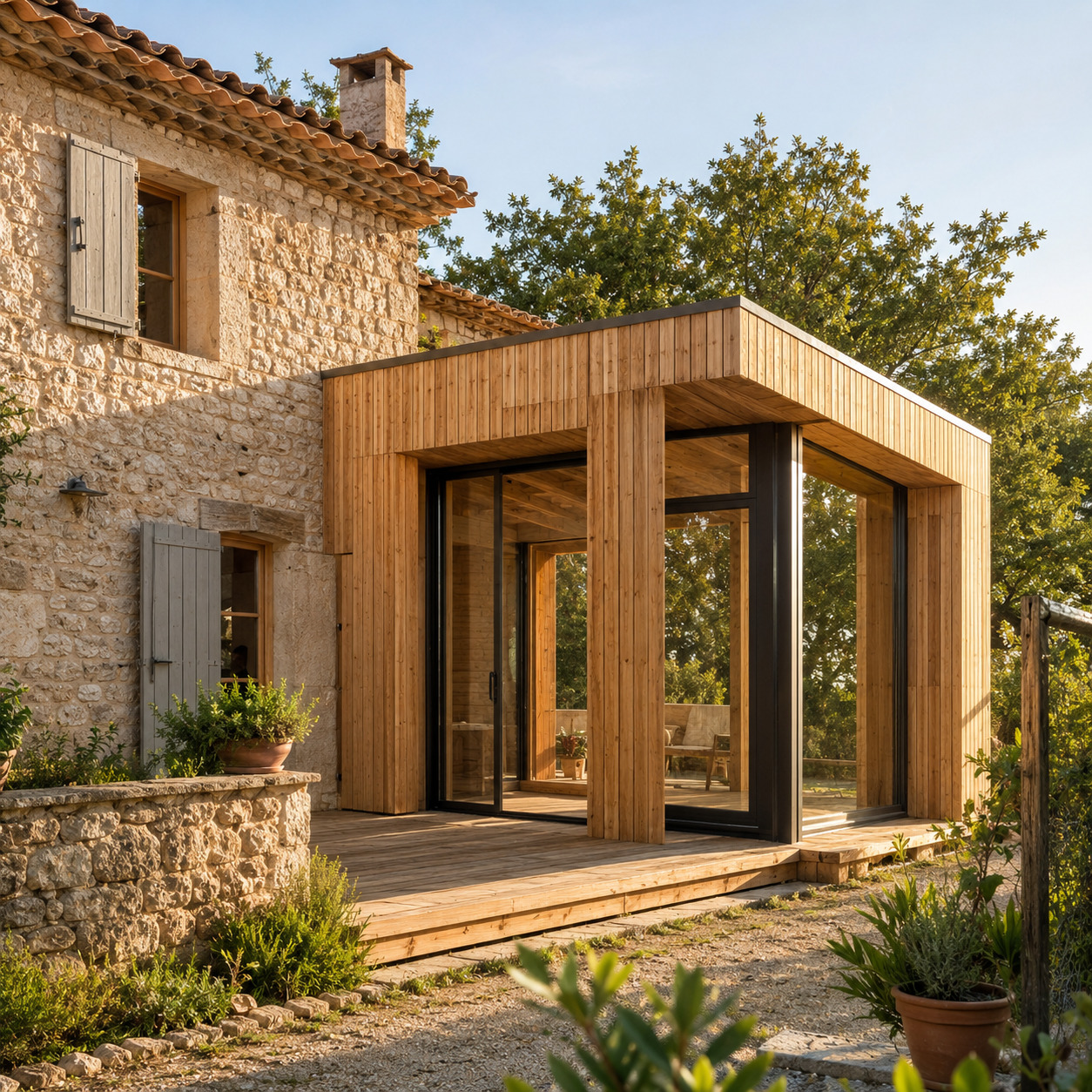 Extension bois et surélévation maison à ossature bois à Graulhet — SNBD Vieu